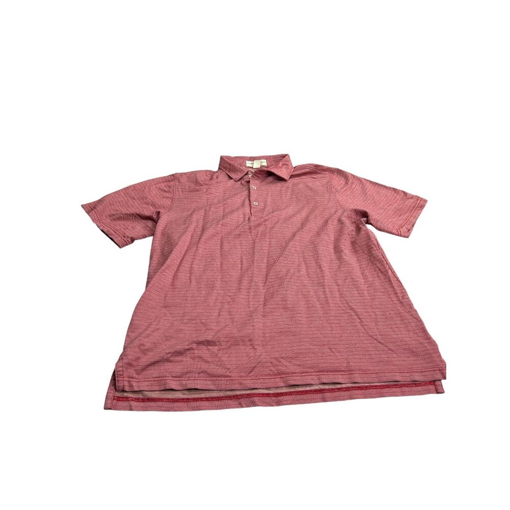 Fairway & Greene Red/White Polo Shirt XXL 100% Mercerized Cotton Golf Casual Wea